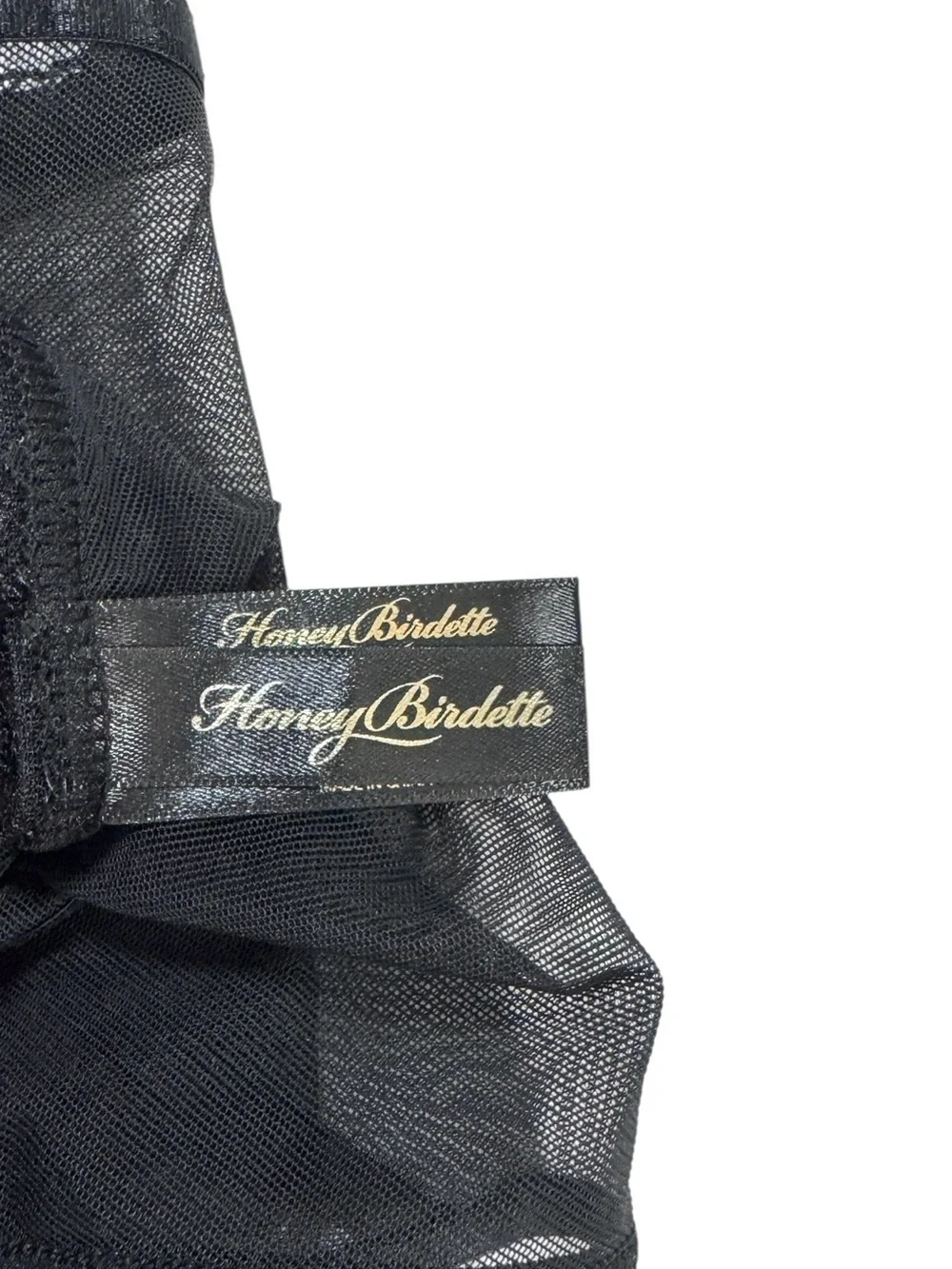 Honey Birdette Whitney Black Bodysuit Size L NWT The Black Collection